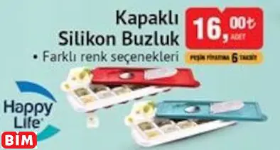 HAPPY LİFE KAPAKLI SİLİKON BUZLUK